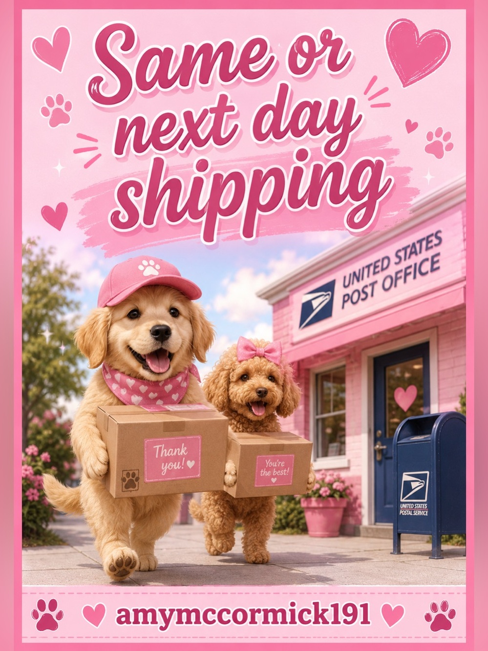 Same or next day shipping